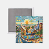 Barcelona Souvenir Magneet (Voorkant / Achterkant)