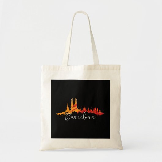Barcelona Souvenir Spaans Vacation T Shirt Gift Tote Bag (Voorkant)