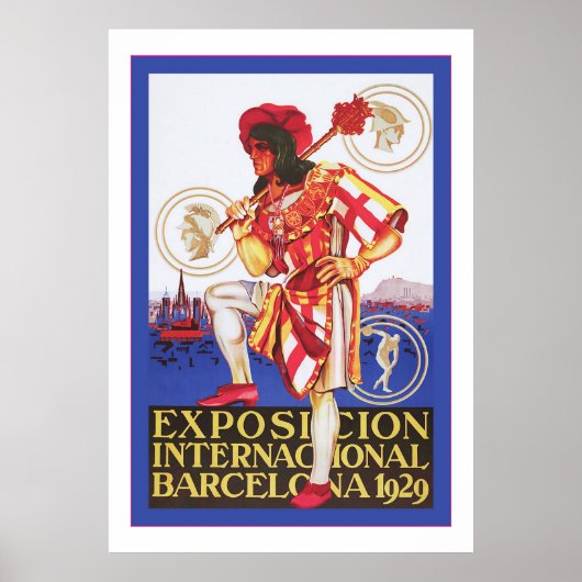 Barcelona ~ Spaanse toelichting Poster (Voorkant)