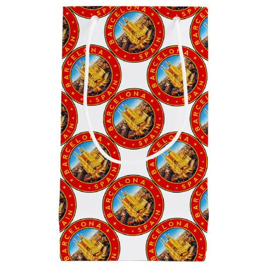 Barcelona, Spain, circle, red Klein Cadeauzakje (Voorkant)