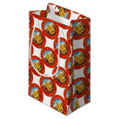 Barcelona, Spain, circle, red Klein Cadeauzakje (Voorkant Gekanteld)