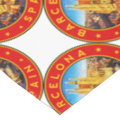 Barcelona, Spain, circle, red Tafelkleed (Gekanteld)