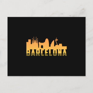 Barcelona Spain City Skyline Cityscape Funny Gift Briefkaart