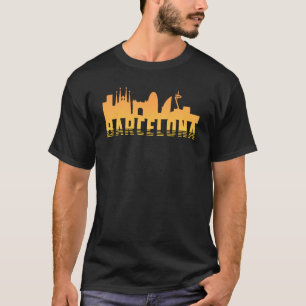 Barcelona Spain City Skyline Cityscape Funny Gift T-shirt