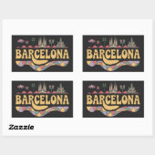 Barcelona Spain Europe Rechthoekige Sticker (Vel)
