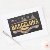 Barcelona Spain Europe Rechthoekige Sticker (Envelop)