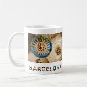 Barcelona Spain Gaudi Park Guell Foto Koffiemok