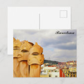 Barcelona Spain La Pedrera Gaudi Foto Briefkaart (Voorkant / Achterkant)