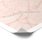 Barcelona Spain Pink and Blue Cute Script Street Poster (Hoek)