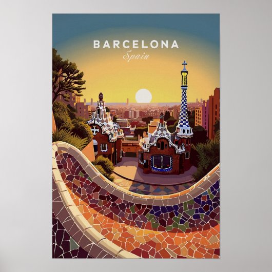 Barcelona Spain Poster (Voorkant)