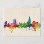 Barcelona Spain Skyline Briefkaart (Voorkant)
