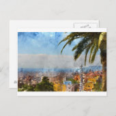 Barcelona Spain Skyline Briefkaart (Voorkant / Achterkant)