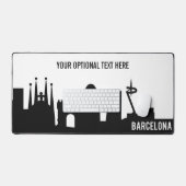 Barcelona Spain Skyline Bureaumat (Keyboard & Muis)