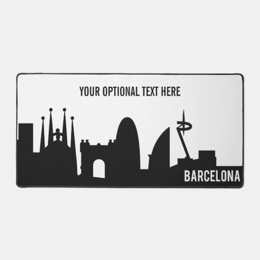 Barcelona Spain Skyline Bureaumat (Voorkant)