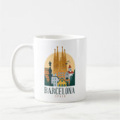 Barcelona Spain Skyline Coffee Mok (Links)