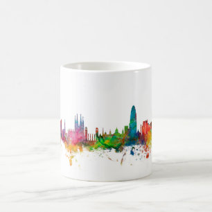 Barcelona Spain Skyline Koffiemok