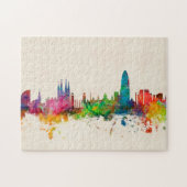 Barcelona Spain Skyline Legpuzzel (Horizontaal)