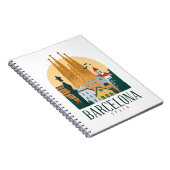 Barcelona Spain Skyline Notitieboek (Rechterzijde)