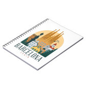 Barcelona Spain Skyline Notitieboek (Linkerzijde)