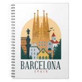 Barcelona Spain Skyline Notitieboek (Voorkant)