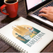 Barcelona Spain Skyline Notitieboek