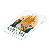Barcelona Spain Skyline  Photo Magnet Magneet (Linkerzijde)