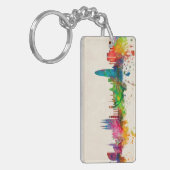 Barcelona Spain Skyline Sleutelhanger (Voorkant Links)
