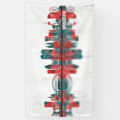 Barcelona Spain Skyline Spandoek (Verticaal)