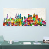 Barcelona Spain Skyline Spandoek (Beurs)