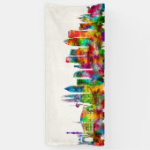 Barcelona Spain Skyline Spandoek (Verticaal)