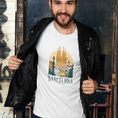Barcelona Spain Skyline T-Shirt