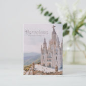 Barcelona Spain Temple Expiatori del Sagrat Cor Briefkaart (Staand voorkant)