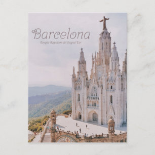 Barcelona Spain Temple Expiatori del Sagrat Cor Briefkaart
