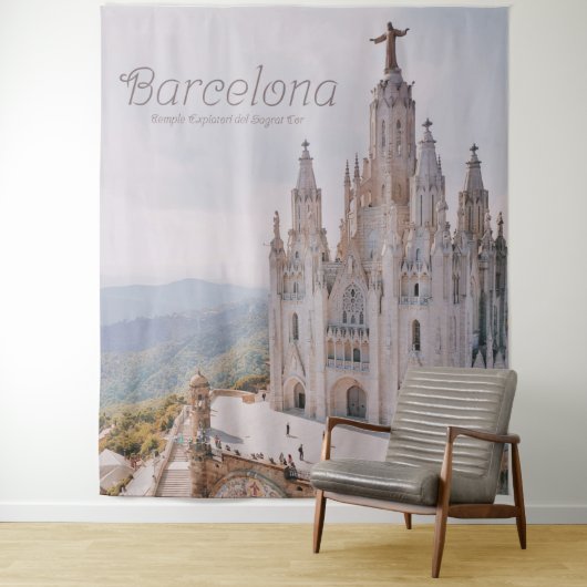 Barcelona Spain Temple Expiatori del Sagrat Cor Wandkleed (In situ)
