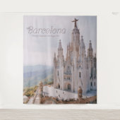 Barcelona Spain Temple Expiatori del Sagrat Cor Wandkleed (Voorkant)