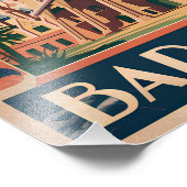 Barcelona Spain vintage Foto Afdruk (Hoek)