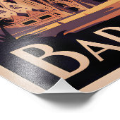 Barcelona Spain vintage Foto Afdruk (Hoek)