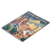 Barcelona Spain vintage Notitieboek (Linkerzijde)