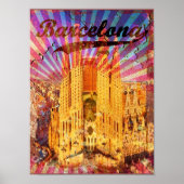 Barcelona, Spain, Vintage poster (Voorkant)