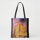 Barcelona, Spain, Vintage poster Tote Bag (Voorkant)
