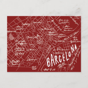 Barcelona Spain Vintage Travel New Postcard Briefkaart