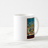 Barcelona Spanje Art Deco Koffiemok (Voorkant rechts)