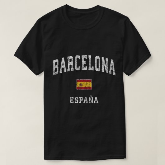 Barcelona Spanje  Athletic Sports Design Pul T-shirt (Design voorkant)