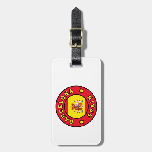 Barcelona Spanje Bagagelabel (Voorkant verticaal)