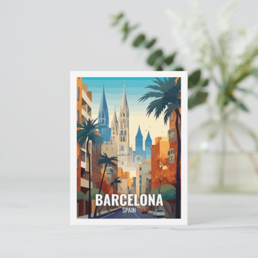 Barcelona Spanje Beroemde reisplekken Briefkaart (Staand voorkant)