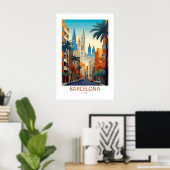 Barcelona Spanje Beroemde reisplekken Poster (Thuiskantoor)