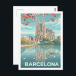 Barcelona Spanje Beroemde Vintage Reisplaats Briefkaart<br><div class="desc">Barcelona Spanje Vintage Beroemde Reisplaats</div>