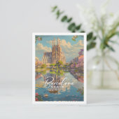 Barcelona Spanje Beroemde Vintage Reisplaats Briefkaart (Staand voorkant)