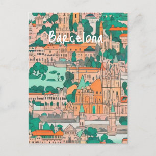 Barcelona Spanje Briefkaart