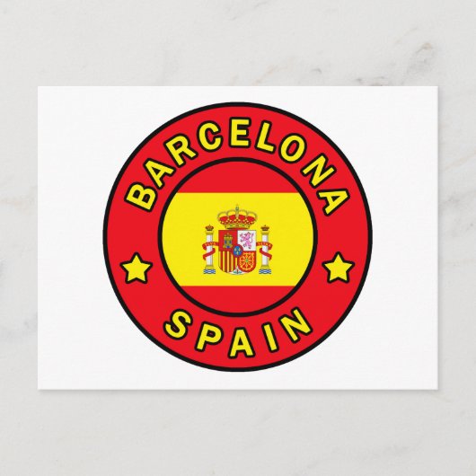 Barcelona Spanje Briefkaart (Voorkant)